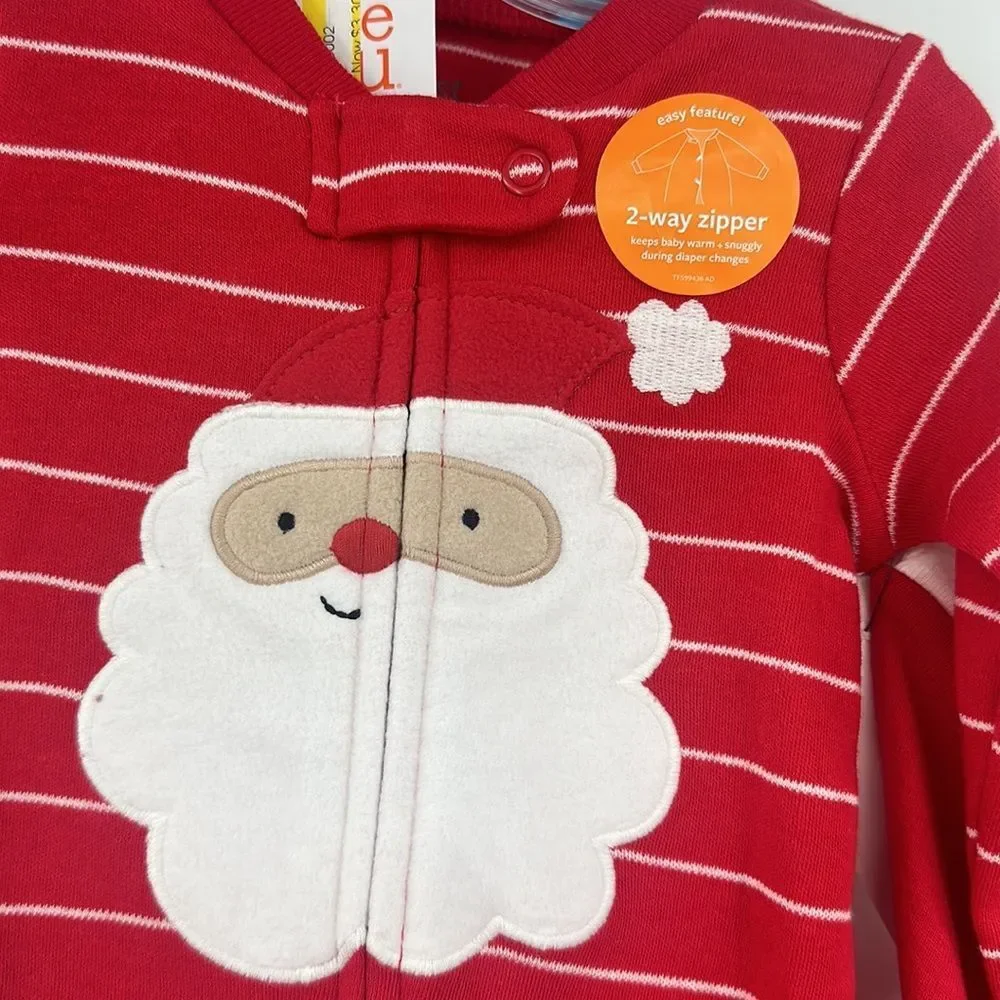 Just One‎ You by CARTERS (2) Outfit Bundle Sz Newborn Santa Sleeper/Snowman 2pc